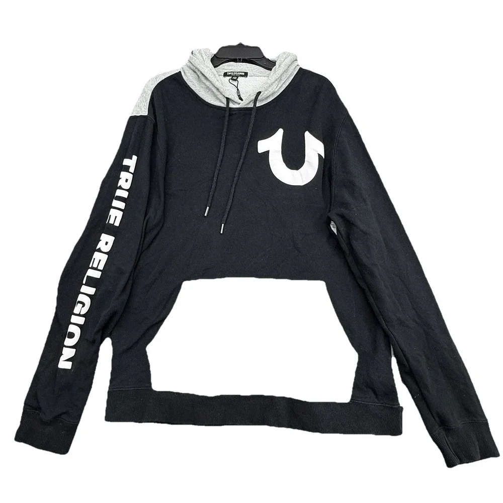 True Religion Mens Hoodie Size xl‎ Black
